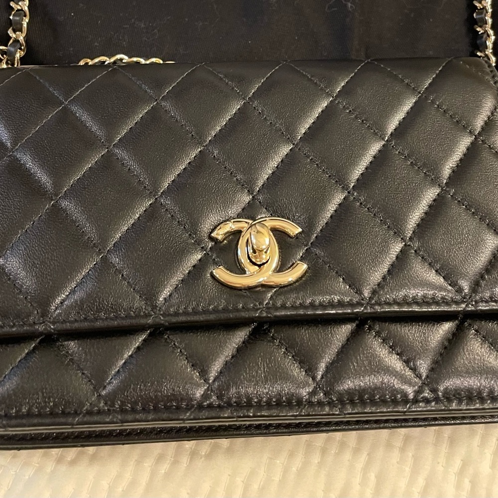 Chanel trendy wallet on a chain!